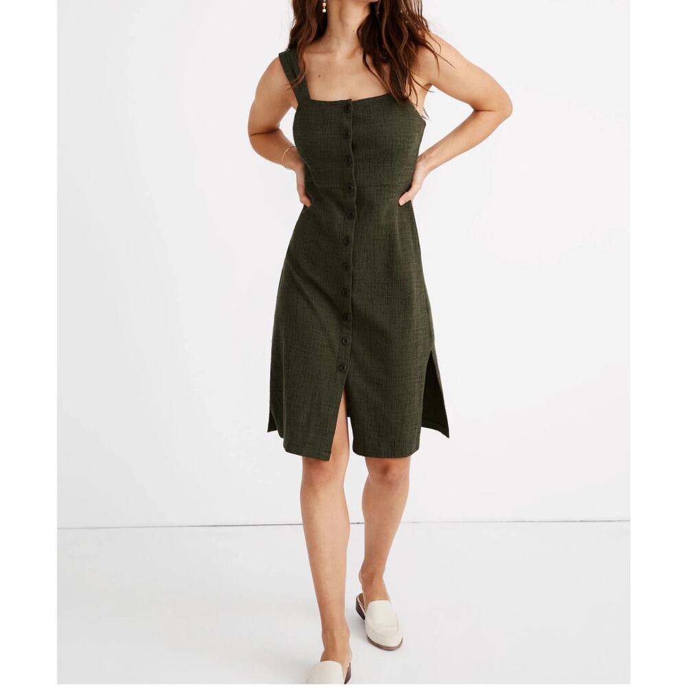 Madewell Texture & Thread Button-Front Tank Dress… - image 1